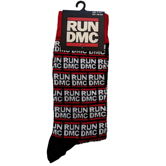 Run Dmc Unisex Ankle Socks: All Over Logo (Uk Size 7 - 11)