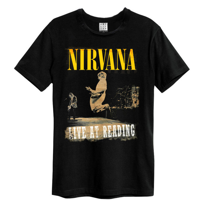 Nirvana Live At Reading Amplified Black X-Large Unisex T-Shirt