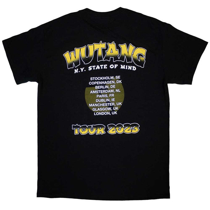 Wu-Tang Clan Tour '23 Slanted Logo State Of Mind Black Large T-Shirt