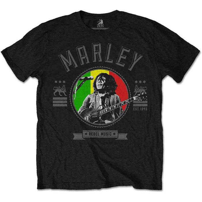 Bob Marley Rebel Music Seal Black XX-Large T-Shirt