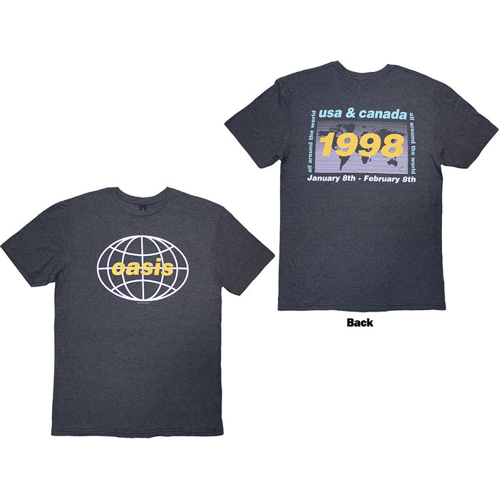Oasis 1998 World Tour USA/Canada Navy Blue Large T-Shirt