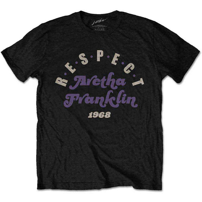 Aretha Franklin Respect Black Large T-Shirt