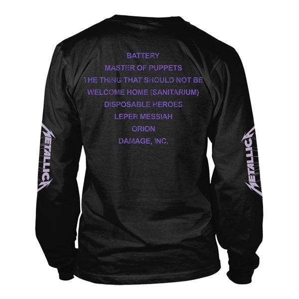 Metallica Master Of Puppets Black Medium Long Sleeved T-Shirt