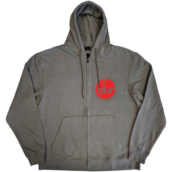 Blur Grey Medium Zipped Hoodie