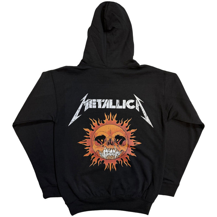 Metallica Worn Pushead Flaming Skull Black Medium Hoodie
