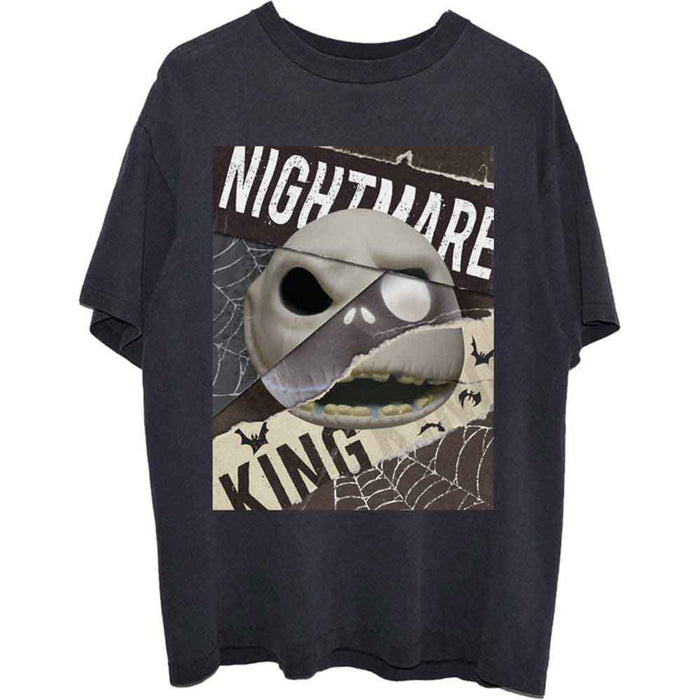 The Nightmare Before Christmas Nightmare Skull Black Large T-Shirt