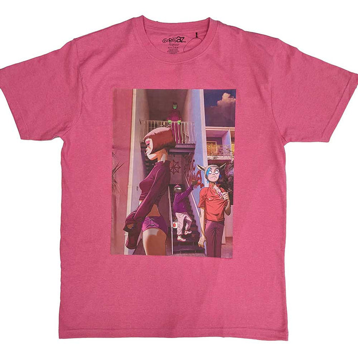 Gorillaz The Static Channel Pink XX-Large T-Shirt
