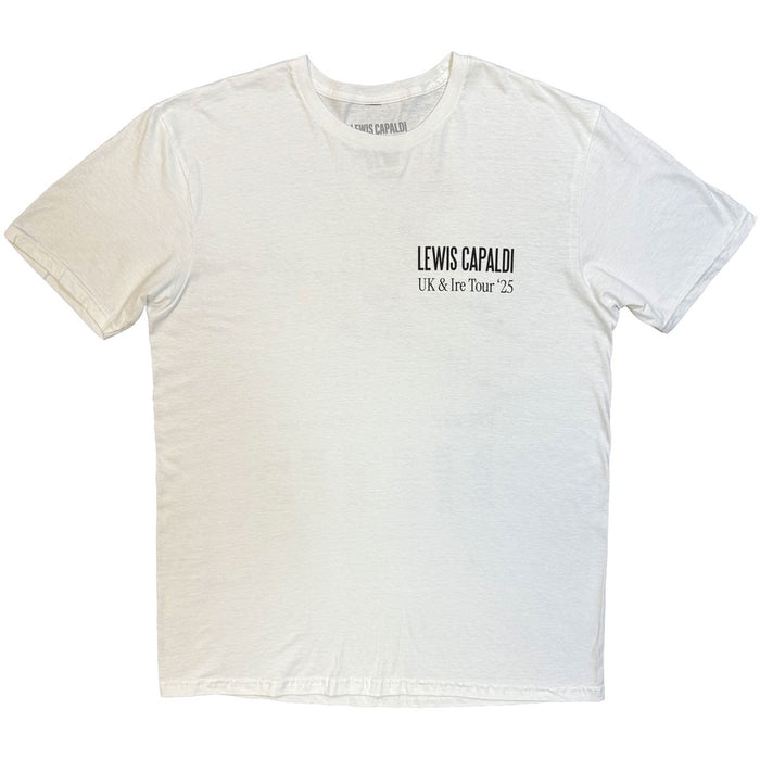 Lewis Capaldi Flowers UK Tour '25 White Medium T-Shirt