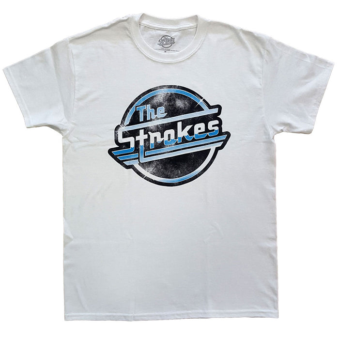 The Strokes Distressed Magna Logo White Small T-Shirt