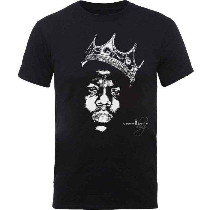 Biggie Smalls Crown Face Black Small T-Shirt
