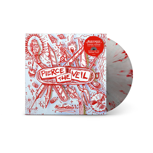 Pierce the Veil Misadventures (10th Anniversary) Vinyl LP Indies Silver with Red Splatter Colour