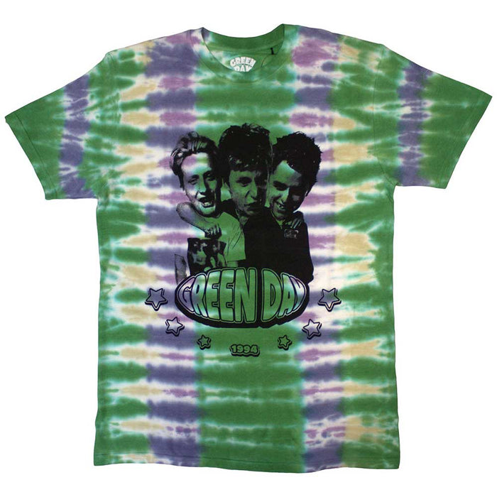 Green Day Trio Green Dip-Dye Wash Large Unisex T-Shirt