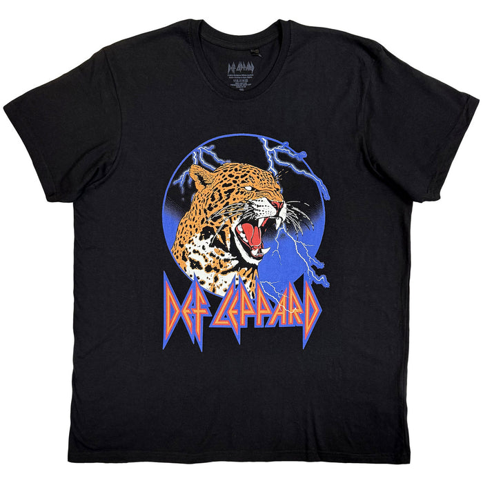 Def Leppard Lightning Leopard Black Small T-Shirt