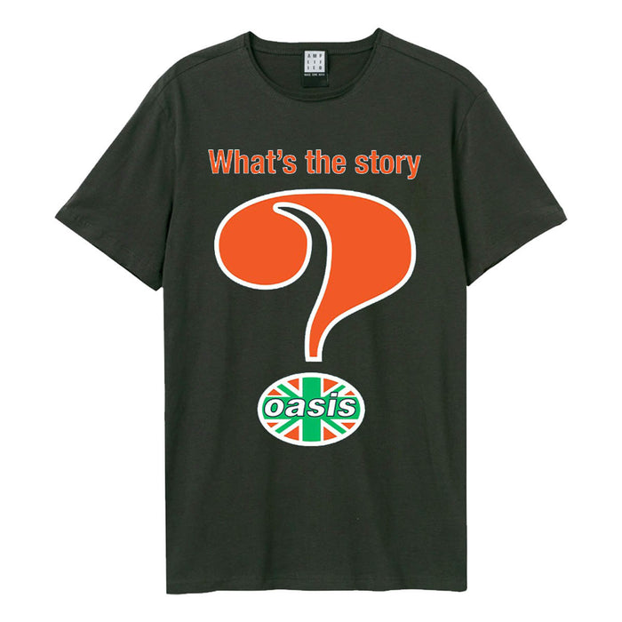 Oasis Union Jack Question Mark Charcoal Grey Medium T-Shirt