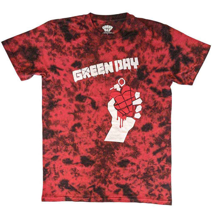 Green Day American Idiot Red Dip-Dye Wash X-Large Unisex T-Shirt