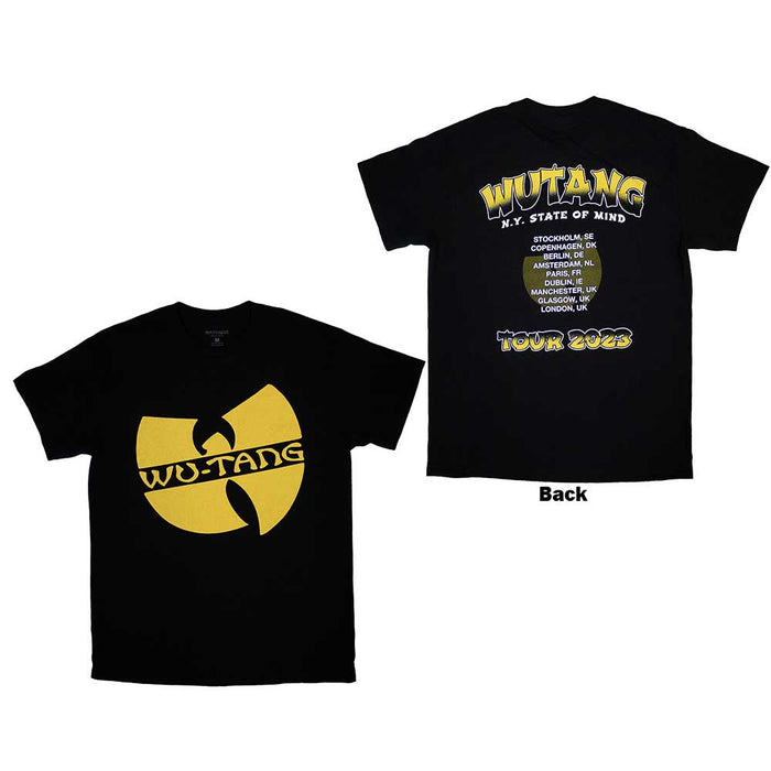Wu-Tang Clan Tour '23 Slanted Logo State Of Mind Black Large T-Shirt