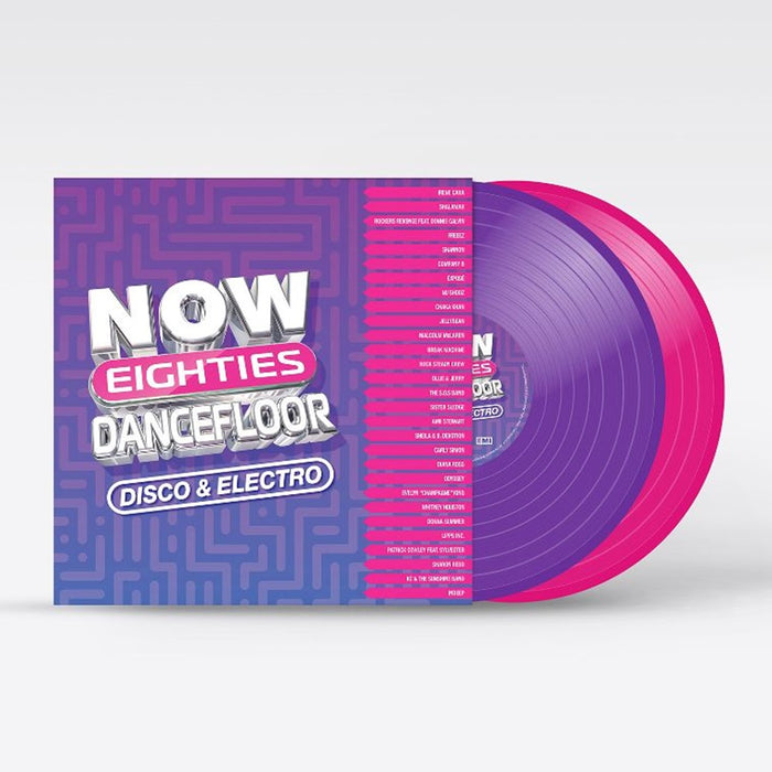 NOW That's What I Call 80s Dancefloor: Disco & Electro Vinyl LP Purple & Pink Colour 2023