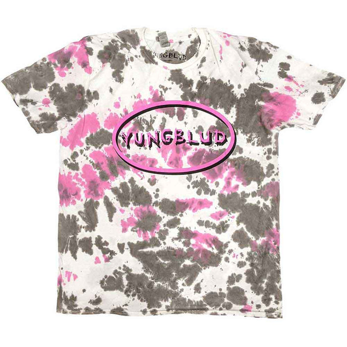 Yungblud Scratch Logo Oval Wash Grey XX-Large T-Shirt