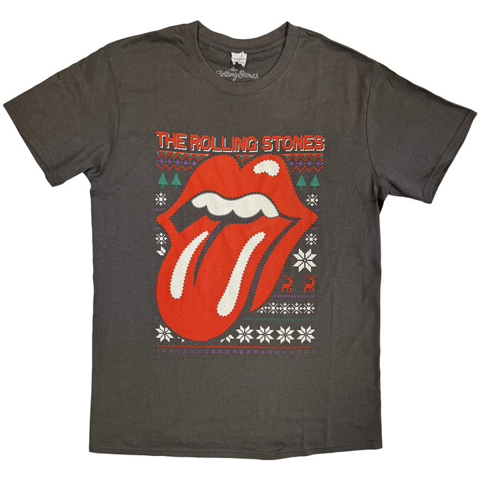 The Rolling Stones Cosmic Christmas Charcoal Grey X-Large T-Shirt