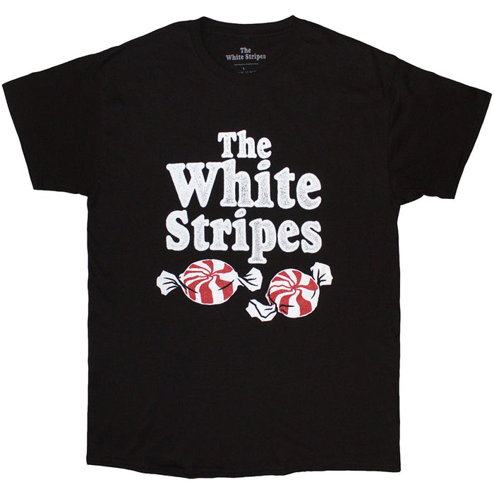 The White Stripes Peppermints Black Large T-Shirt