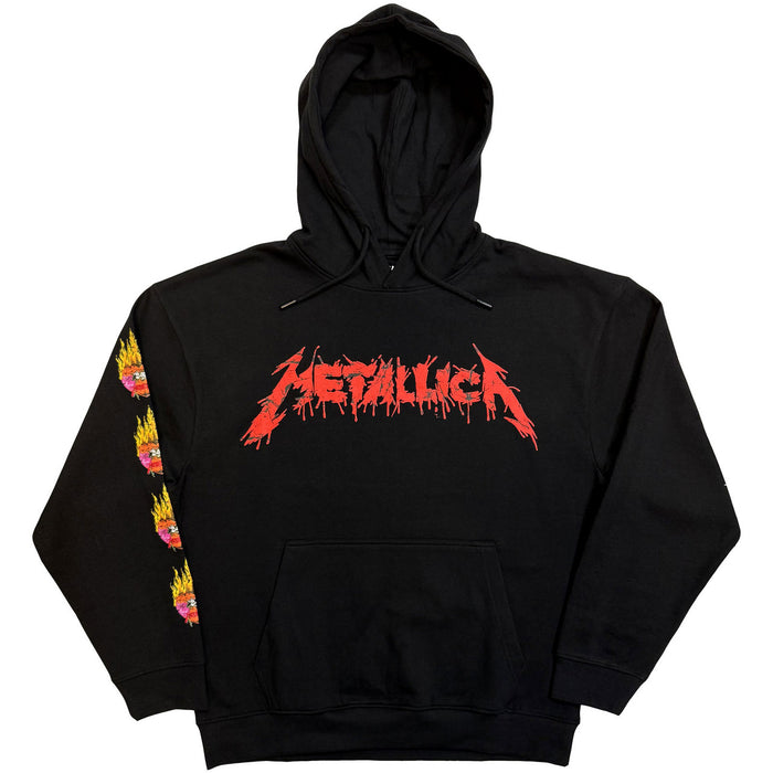 Metallica Flower Skull Black X-Large Hoodie
