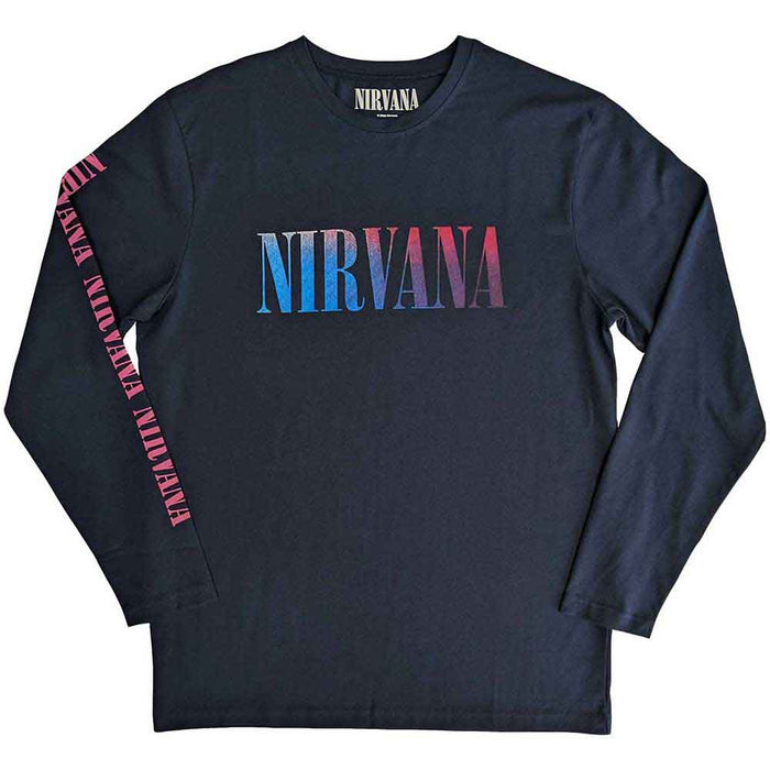Nirvana In Utero Navy Blue Long Sleeve Medium Unisex T-shirt