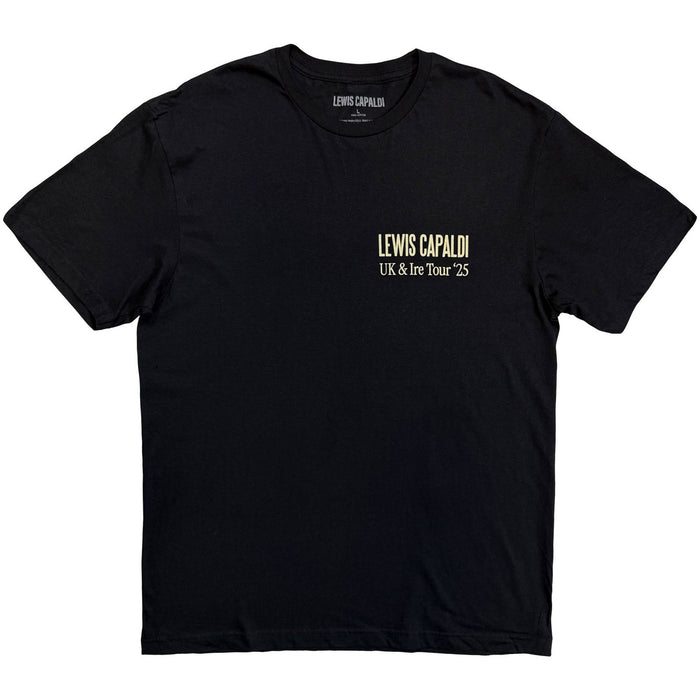 Lewis Capaldi Flowers UK Tour '25 Black Large T-Shirt