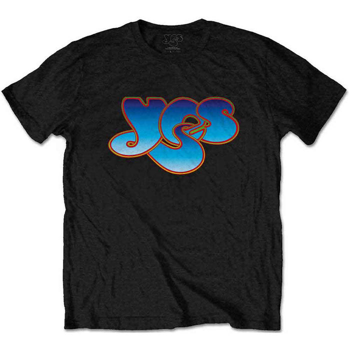 Yes Classic Blue Logo Black X-Large T-Shirt