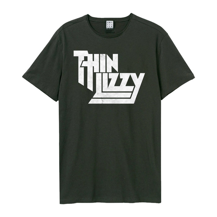 Thin Lizzy Logo Amplified Charcoal Medium Unisex T-Shirt