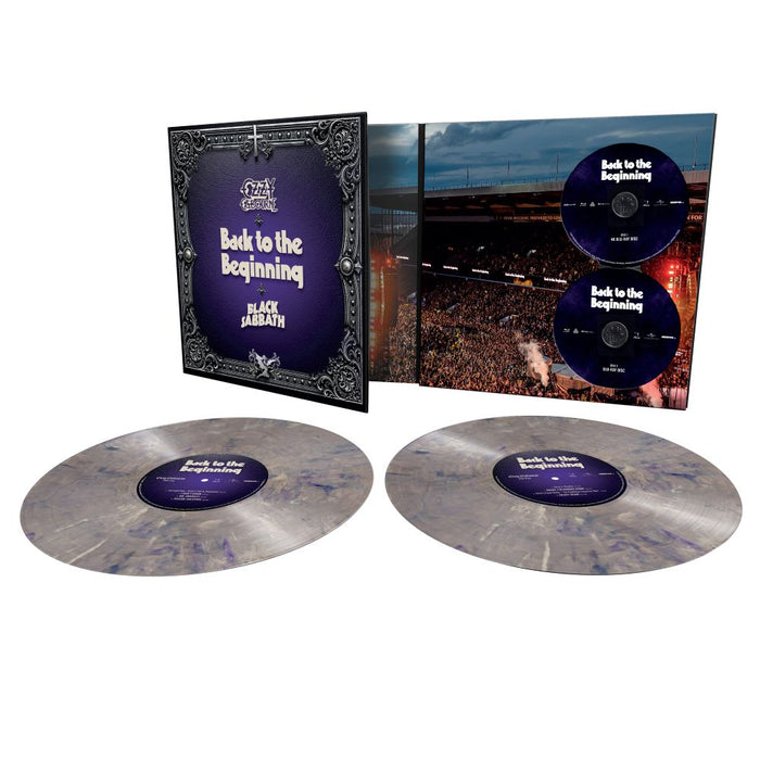 Ozzy Osbourne & Black Sabbath Back To The Beginning Vinyl LP Silver & Purple Metallic Colour + Blu-ray