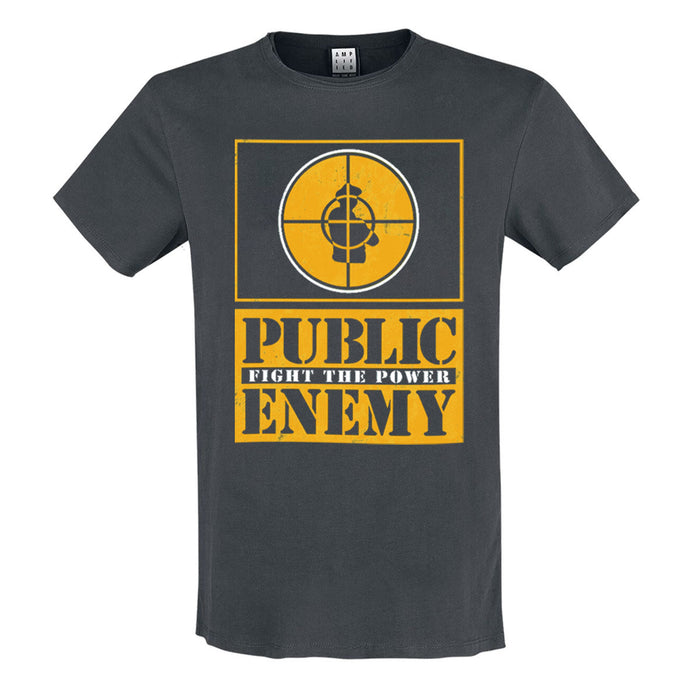 Public Enemy Fight The Power Amplified Charcoal X-Large Unisex T-Shirt