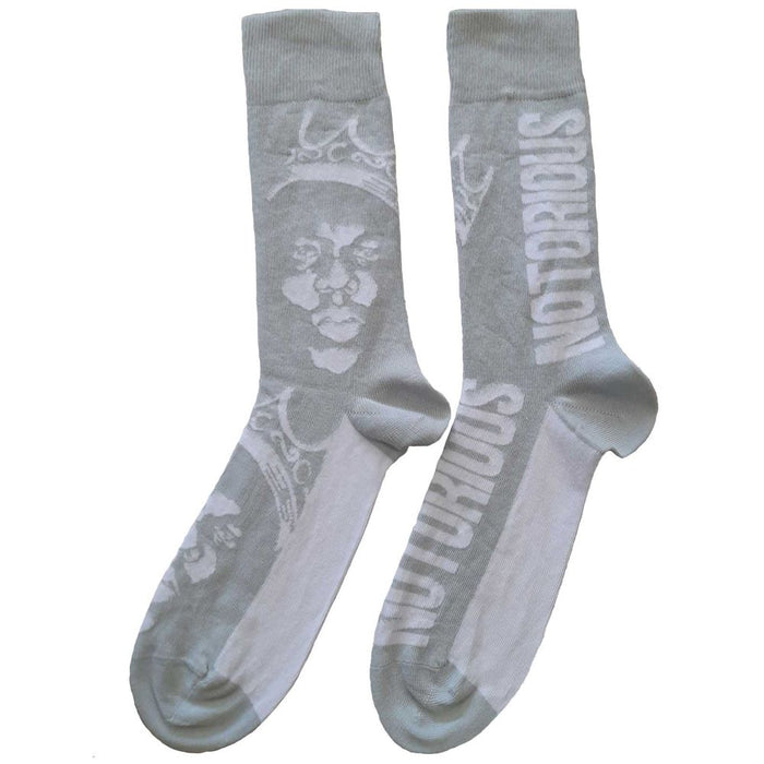 Biggie Smalls Unisex Ankle Socks: Crown Monochrome (Uk Size 7 - 11)