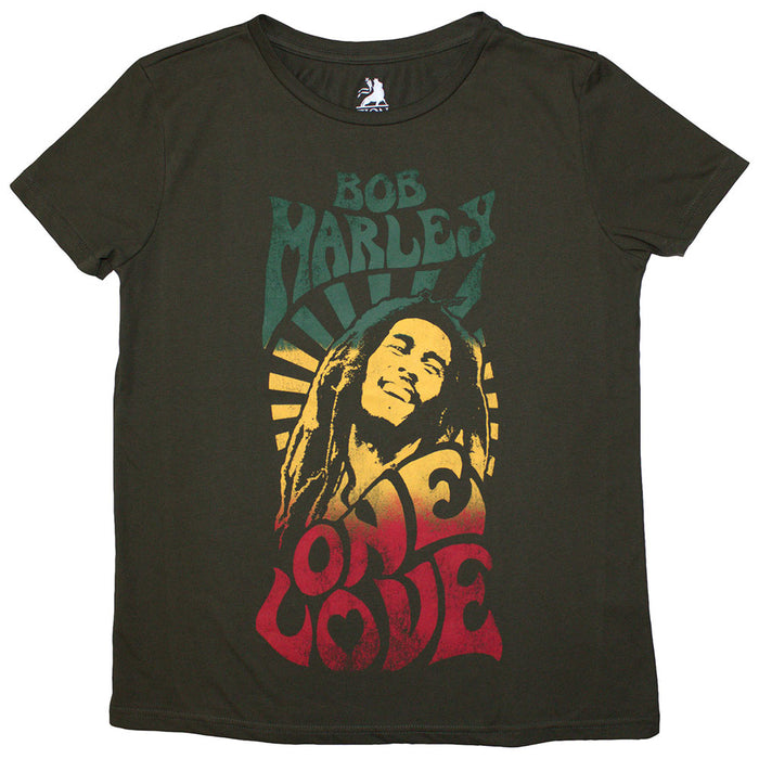 Bob Marley Stone Wash One Love Gradient Green X-Large T-Shirt