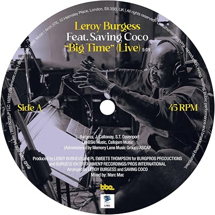 Leroy Burgess Big Time / Let's Do It Vinyl LP Due Out 25/09/26