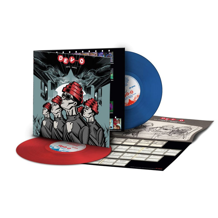 Devo 50 Years Of De-Evolution (1973-2023) Vinyl LP Blue & Red Colour 2023