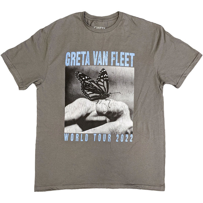 Greta Van Fleet World Tour Butterfly Charcoal Grey XX-Large T-Shirt