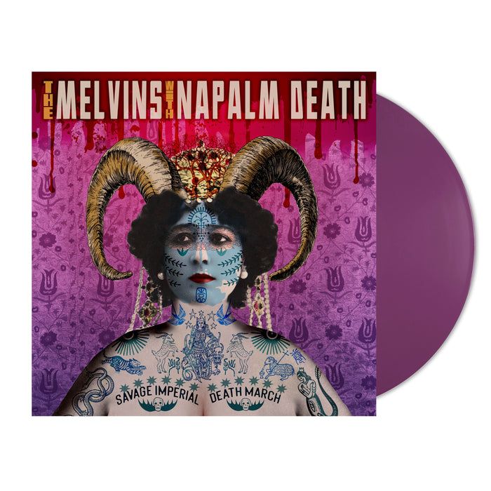 Melvins with Napalm Death Savage Imperial Death March Vinyl LP Indies Orchid Colour Due Out 10/04/26