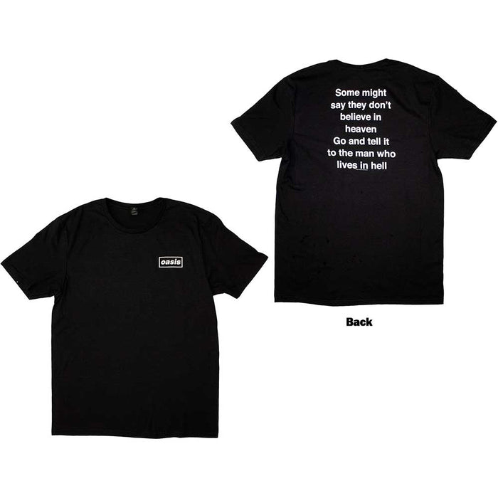 Oasis Some Might Say Lyric Black Medium T-Shirt