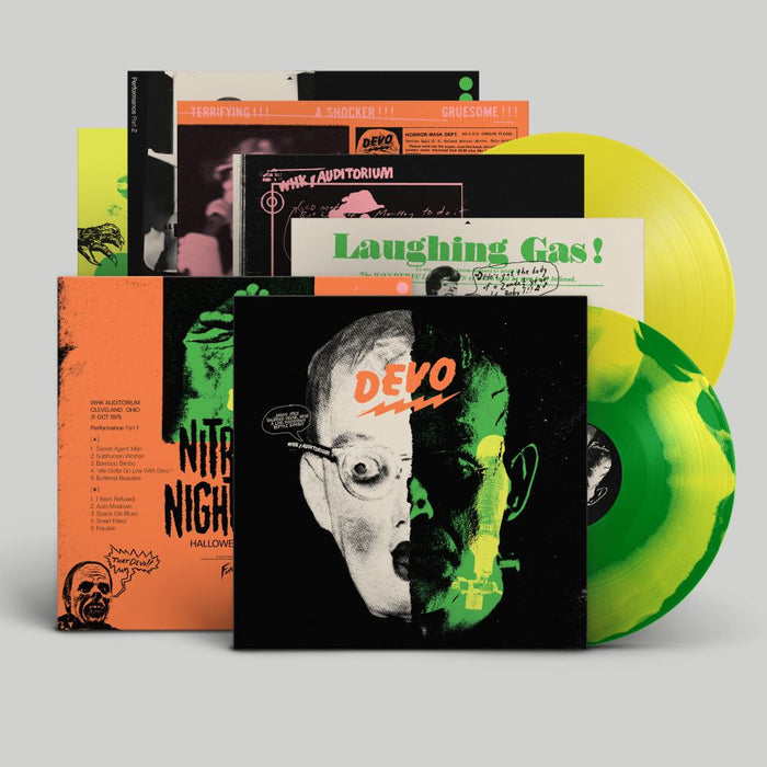 DEVO Nitrous Nightmare Halloween Live Vinyl LP Laughing Gas Green/Lemon Inkspot + Lemon Colour Due Out 19/06/26