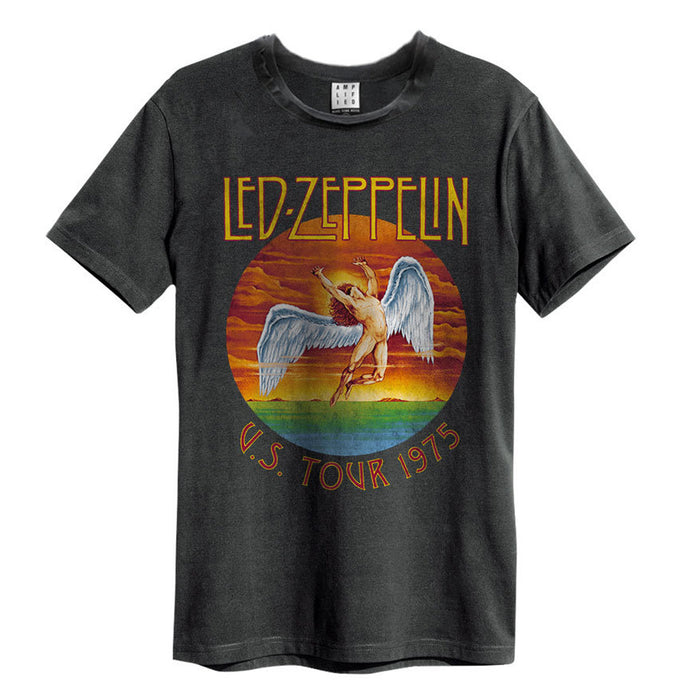 Led Zeppelin Tour 1975 Amplified Vintage Charcoal XL Unisex T-Shirt