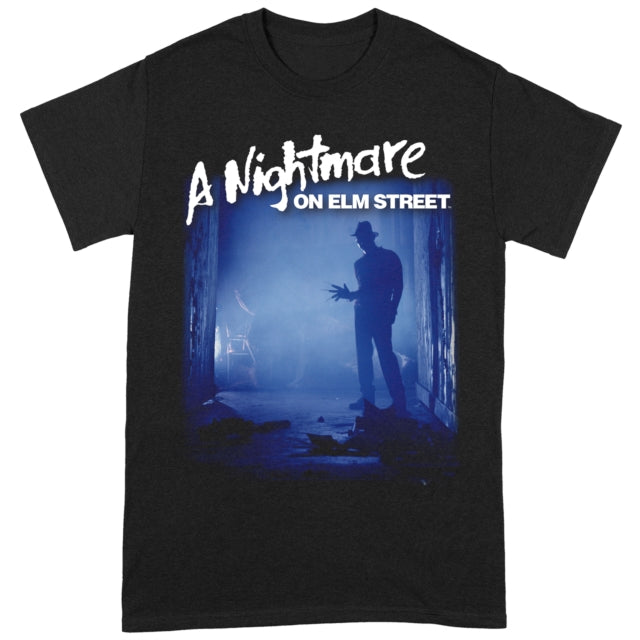 Nightmare On Elm Street Freddy Is Waiting Black X-Large Unisex T-Shirt