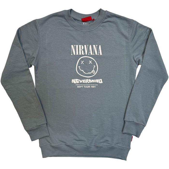 Nirvana Nevermind Tour 1991 Blue XX-Large Sweatshirt