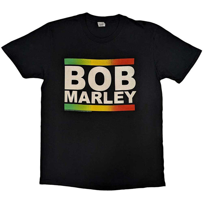 Bob Marley Rasta Band Block Black Small T-Shirt