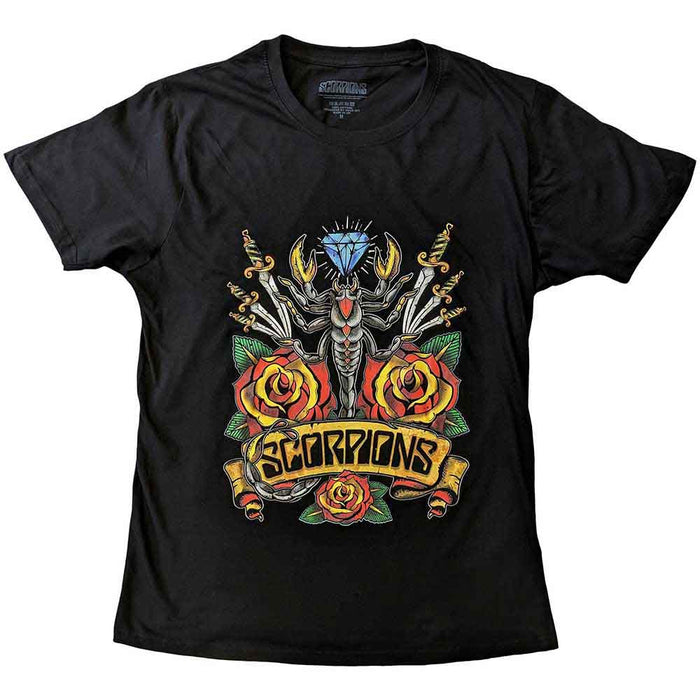 Scorpions Raditional Tattoo Black Large T-Shirt