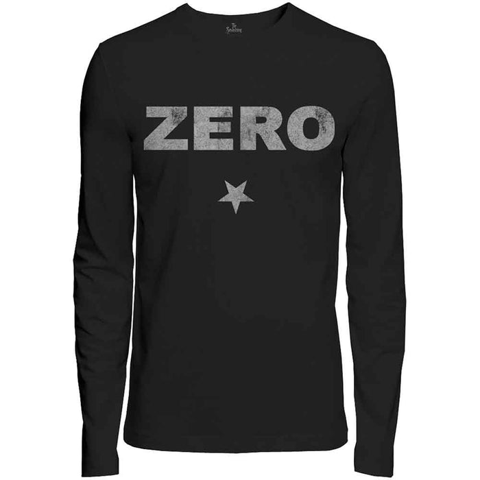 Smashing Pumpkins Zero Distress Print Black Small Long Sleeve Unisex T-Shirt