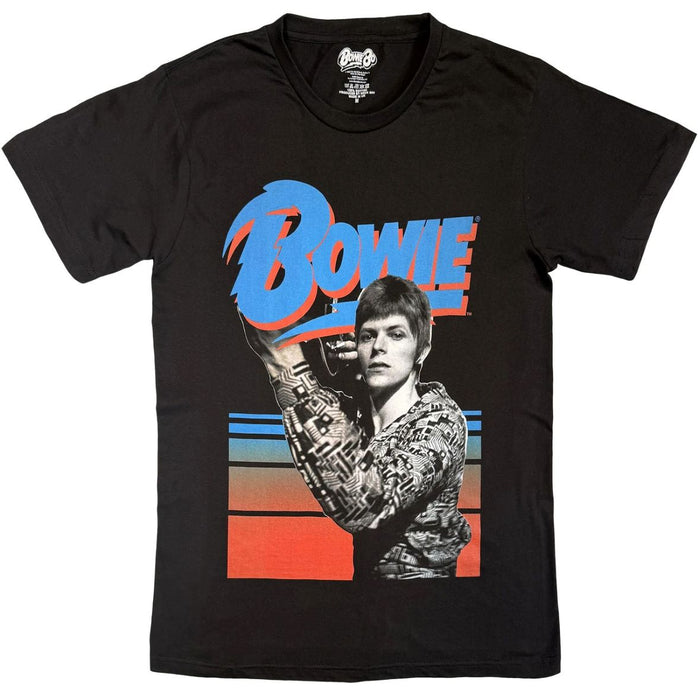 David Bowie Retro Bowie Black Medium T-Shirt