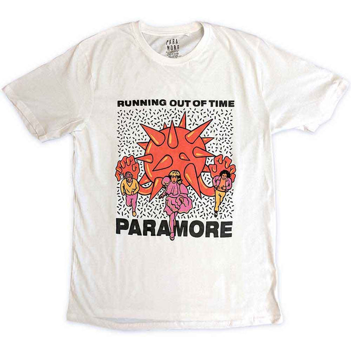 Paramore Running Out Of Time White Large Unisex T-Shirt