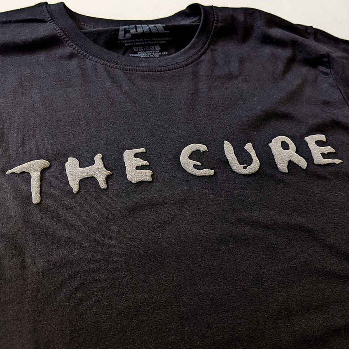 The Cure Circle Logo Hi-Build Black Large Unisex T-Shirt