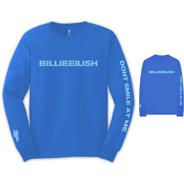 Billie Eilish Smile Blue Large Unisex T-Shirt