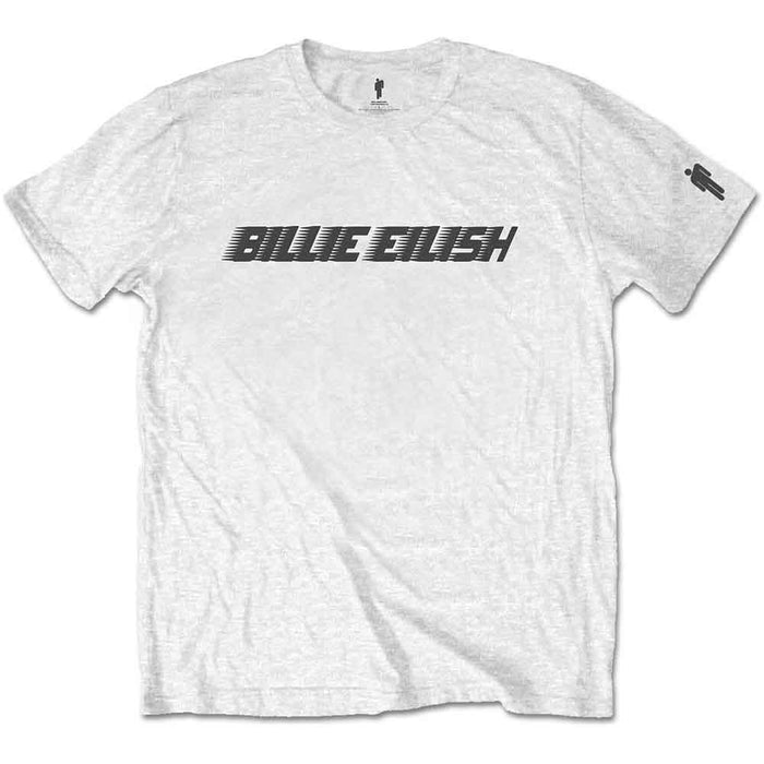 Billie Eilish Black Racer Logo White Medium Unisex T-Shirt